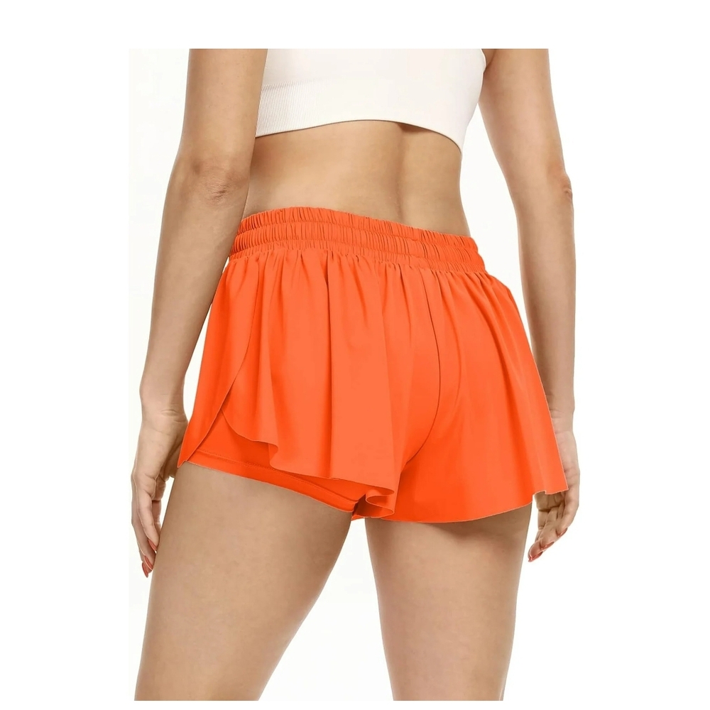 Flowy Atheletic Shorts Coral Colored - Picture 3 of 4